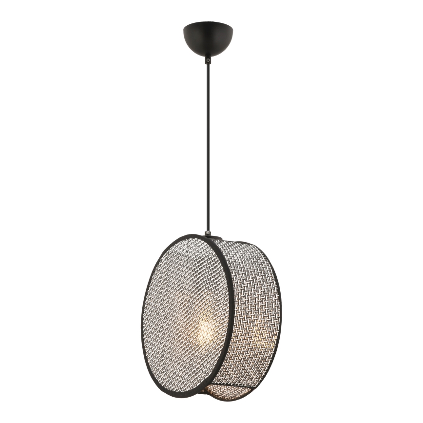 Viseči lestenec na kablu BIG DRUM 1xE27/60W/230V siva/črna
