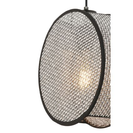 Viseči lestenec na kablu BIG DRUM 1xE27/60W/230V siva/črna