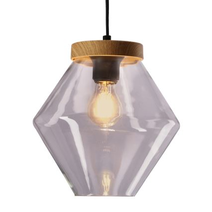 Viseči lestenec na kablu BRELS 1xE27/40W/230V prozoren