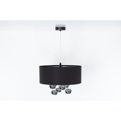 Viseči lestenec na kablu BUBBLE 1xE27/60W/230V Ø 50 cm črna