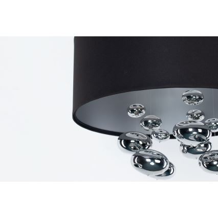 Viseči lestenec na kablu BUBBLE 1xE27/60W/230V Ø 50 cm črna