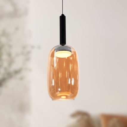 Viseči lestenec na kablu BUENO 1xGX53/9W/230V, Ø 15 cm, dimno rjava
