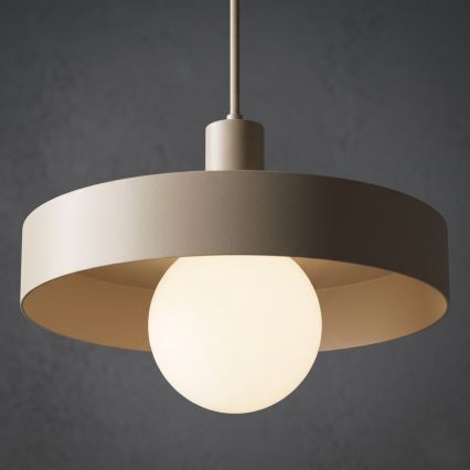 Viseči lestenec na kablu CANAN 1xE27/15W/230V, premer 40 cm, bež