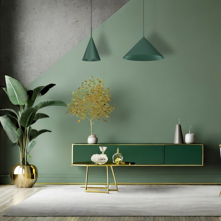 Viseči lestenec na kablu CAPITAL 1xGX53/15W/230V, premer 17 cm, zelena