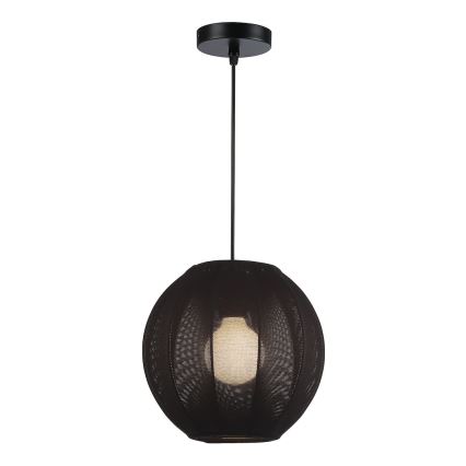 Viseči lestenec na kablu DANA 1xE27/15W/230V, premer 25 cm, črn