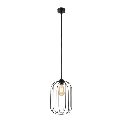 Viseči lestenec na kablu DESTELLO 1xE27/15W/230V, premer 21 cm, črn