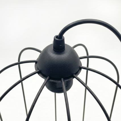 Viseči lestenec na kablu DESTELLO 1xE27/15W/230V, premer 21 cm, črn