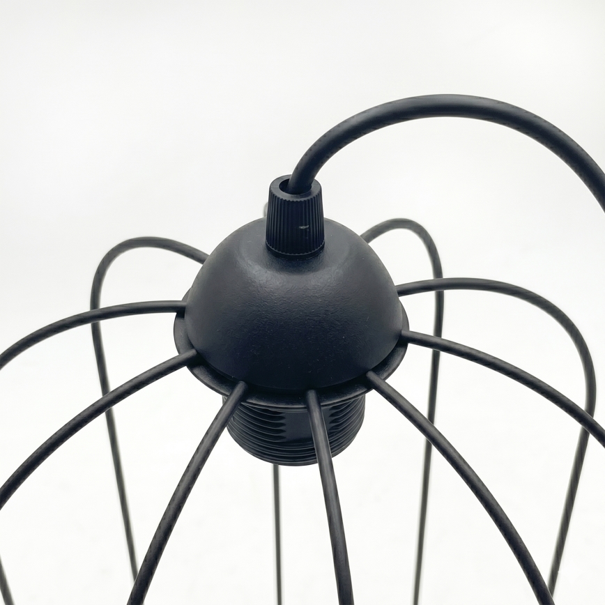Viseči lestenec na kablu DESTELLO 1xE27/15W/230V, premer 21 cm, črn