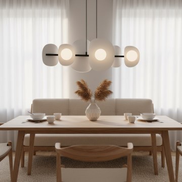 Viseči lestenec na kablu ELEMENTI 6xG9/8W/230V siv