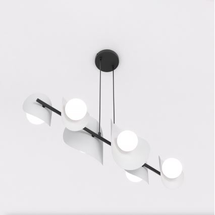 Viseči lestenec na kablu ELEMENTI 6xG9/8W/230V siv