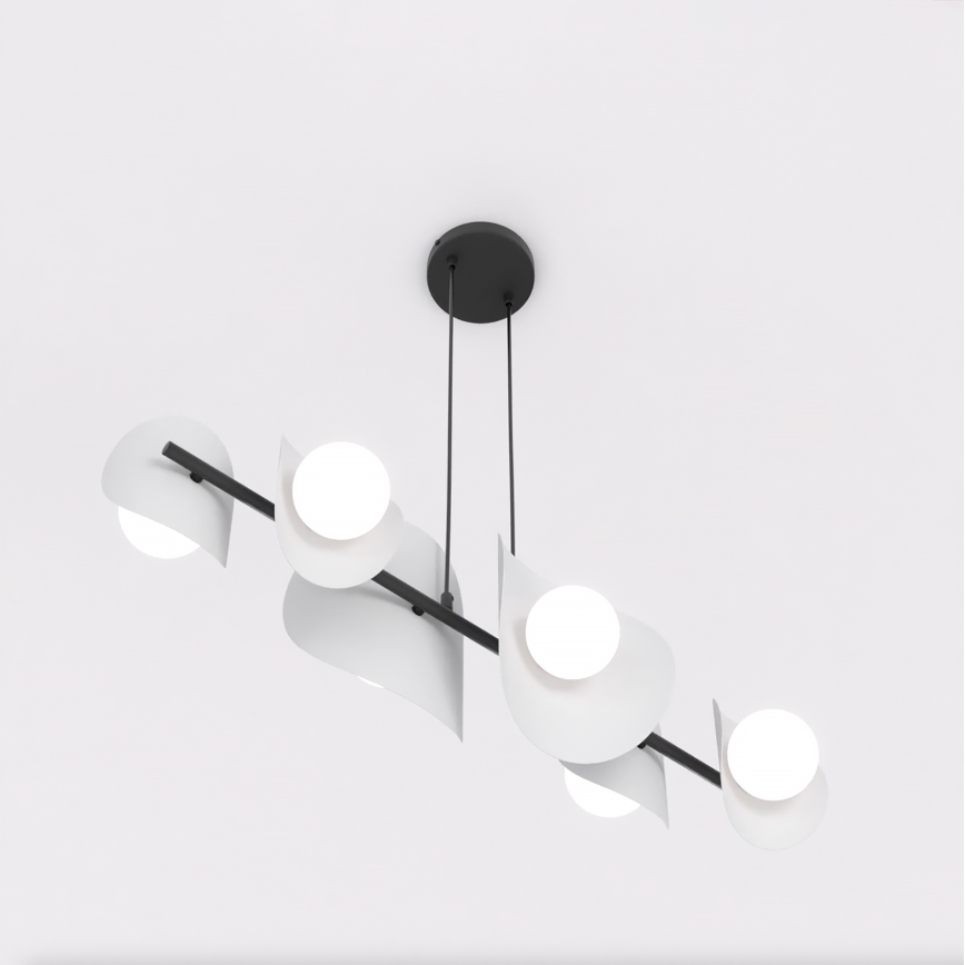 Viseči lestenec na kablu ELEMENTI 6xG9/8W/230V siv