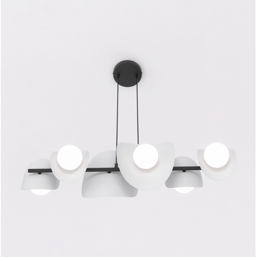 Viseči lestenec na kablu ELEMENTI 6xG9/8W/230V siv