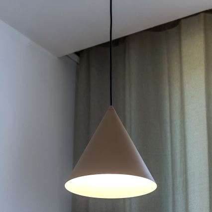 Viseči lestenec na kablu ETNA, 1xE27/15W/230V, premer 25 cm, bež