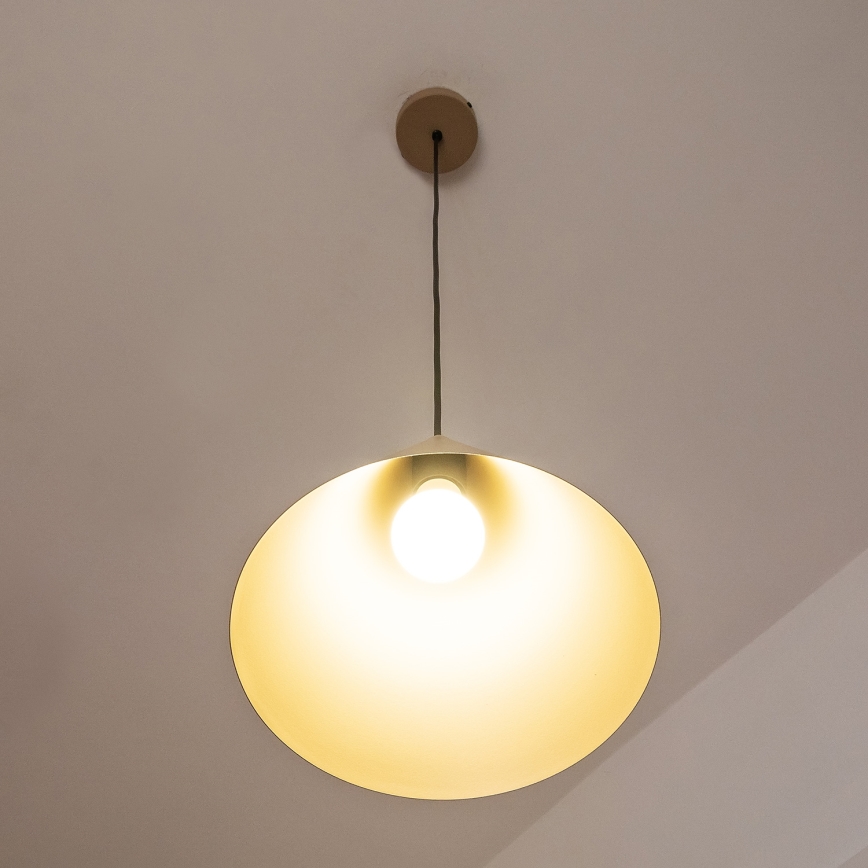 Viseči lestenec na kablu ETNA II, 1xE27/15W/230V, premer 25 cm, bež