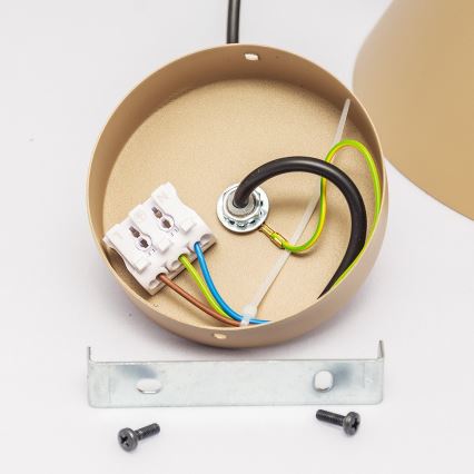 Viseči lestenec na kablu ETNA II, 1xE27/15W/230V, premer 25 cm, bež