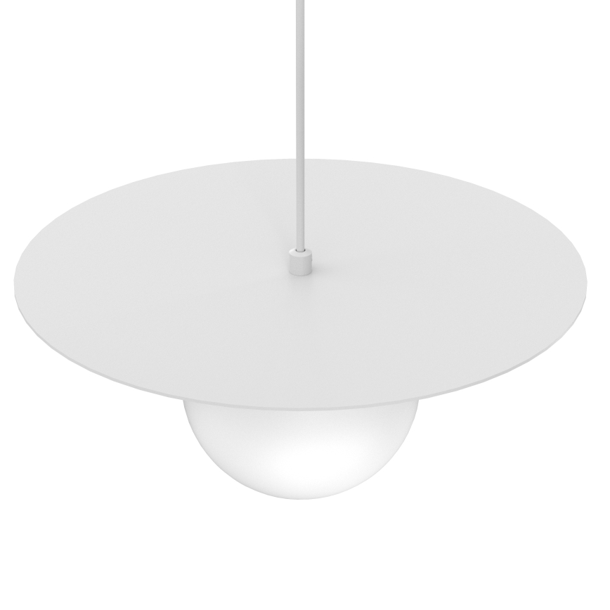 Viseči lestenec na kablu FLAT 1xE27/15W/230V bela