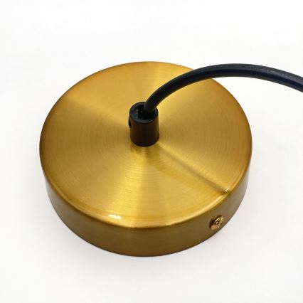 Viseči lestenec na kablu HECTOR 1xE27/15W/230V bela/mesing premer 30 cm