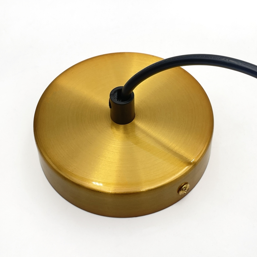 Viseči lestenec na kablu HECTOR 1xE27/15W/230V bela/mesing premer 30 cm