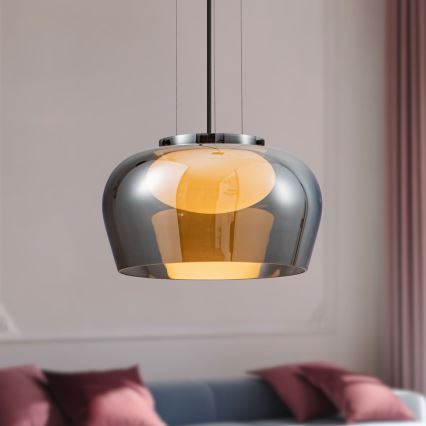 Viseči lestenec na kablu INSIEME 1xGX53/10W/230V, premer 35 cm, dimno črna