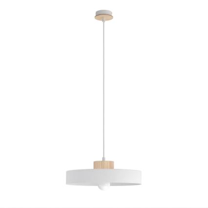 Viseči lestenec na kablu KIVI 1xE27/15W/230V bela