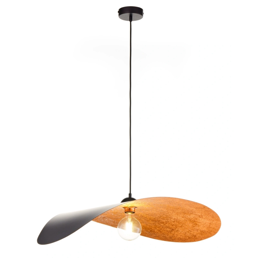 Viseči lestenec na kablu LEAF 1xE27/15W/230V črna/medena