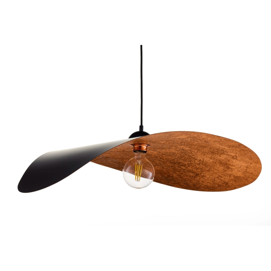 Viseči lestenec na kablu LEAF 1xE27/15W/230V črna/medena