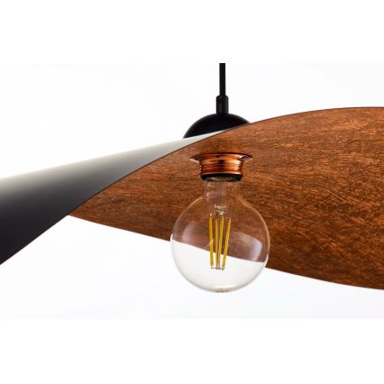 Viseči lestenec na kablu LEAF 1xE27/15W/230V črna/medena