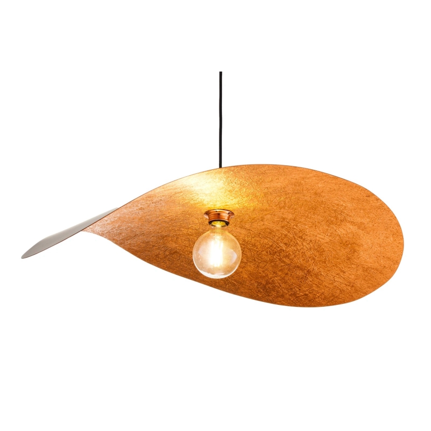 Viseči lestenec na kablu LEAF 1xE27/15W/230V črna/medena