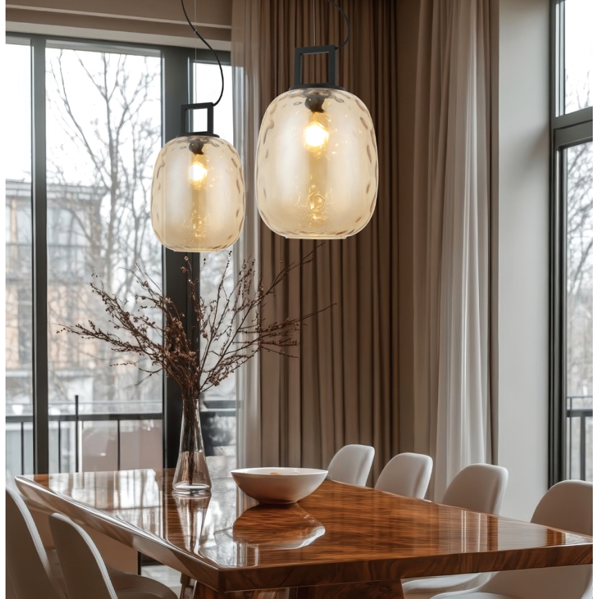 Viseči lestenec na kablu LUCY 1xE27/40W/230V dimno bež