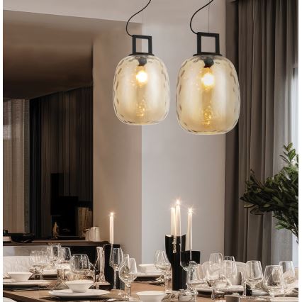 Viseči lestenec na kablu LUCY 1xE27/40W/230V dimno bež