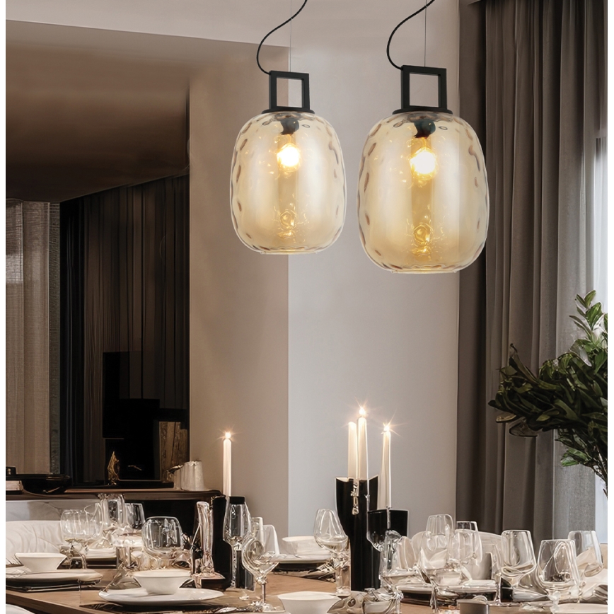 Viseči lestenec na kablu LUCY 1xE27/40W/230V dimno bež