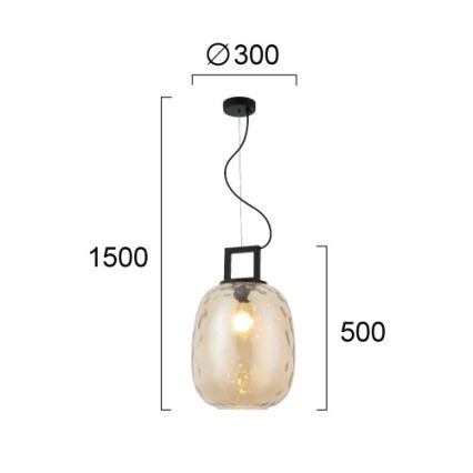 Viseči lestenec na kablu LUCY 1xE27/40W/230V dimno bež