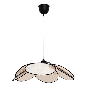 Viseči lestenec na kablu MARGARET 1xE27/40W/230V črna/bež