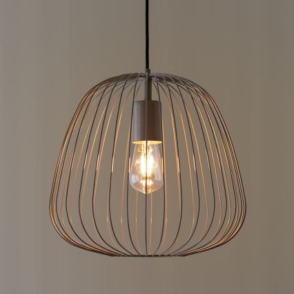 Viseči lestenec na kablu OVELLA 1xE27/15W/230V, premer 36 cm, bež