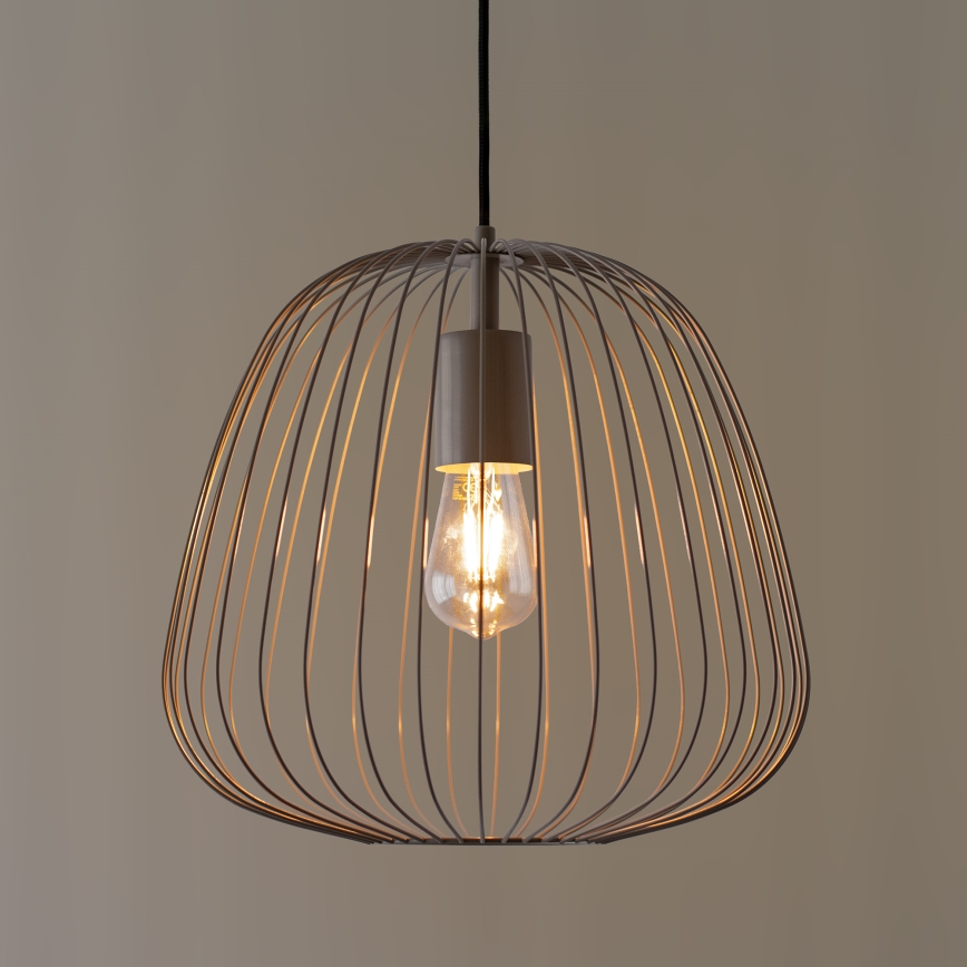 Viseči lestenec na kablu OVELLA 1xE27/15W/230V, premer 36 cm, bež