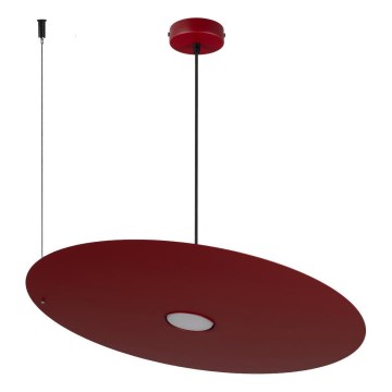 Viseči lestenec na kablu PIATTO 1xGX53/15W/230V premer 55 cm bordo