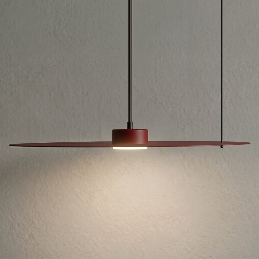 Viseči lestenec na kablu PIATTO 1xGX53/15W/230V premer 55 cm bordo