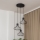 Viseči lestenec na kablu SOLANO 3xE27/15W/230V črna/sijajni krom