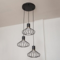 Viseči lestenec na kablu SOLANO 3xE27/15W/230V črna/zlata