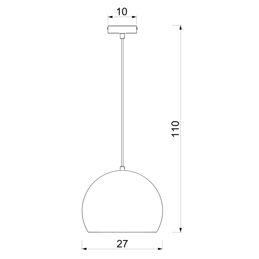 Viseči lestenec na kablu SOOL 1xE27/15W/230V, premer 27 cm, kremne barve