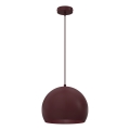 Viseči lestenec na kablu SOOL, 1×E27/15W/230V, premer 27 cm, bordo
