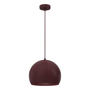Viseči lestenec na kablu SOOL, 1×E27/15W/230V, premer 27 cm, bordo