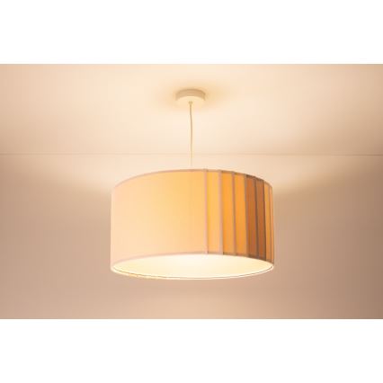 Viseči lestenec na kablu STRIPES, 1x E27/60W/230V, Ø 60 cm, v kremni barvi