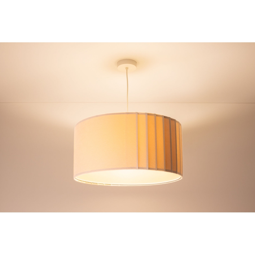 Viseči lestenec na kablu STRIPES, 1x E27/60W/230V, Ø 60 cm, v kremni barvi