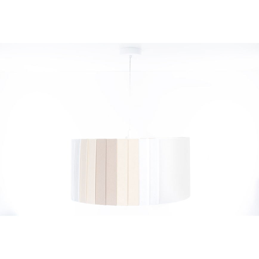 Viseči lestenec na kablu STRIPES, 1x E27/60W/230V, Ø 60 cm, v kremni barvi