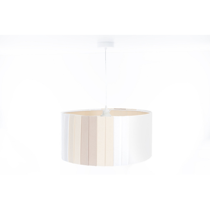 Viseči lestenec na kablu STRIPES 1xE27/60W/230V, premer 40 cm, kremne barve