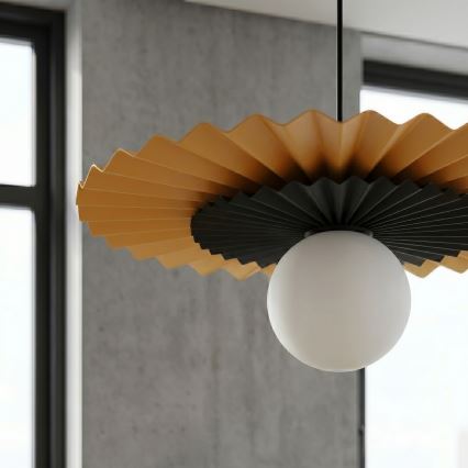 Viseči lestenec na kablu UMBRA 1xG9/8W/230V črna/oranžna