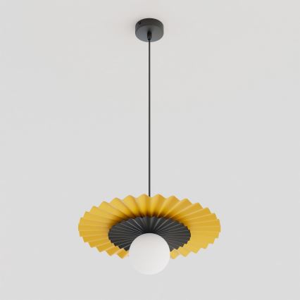 Viseči lestenec na kablu UMBRA 1xG9/8W/230V črna/oranžna