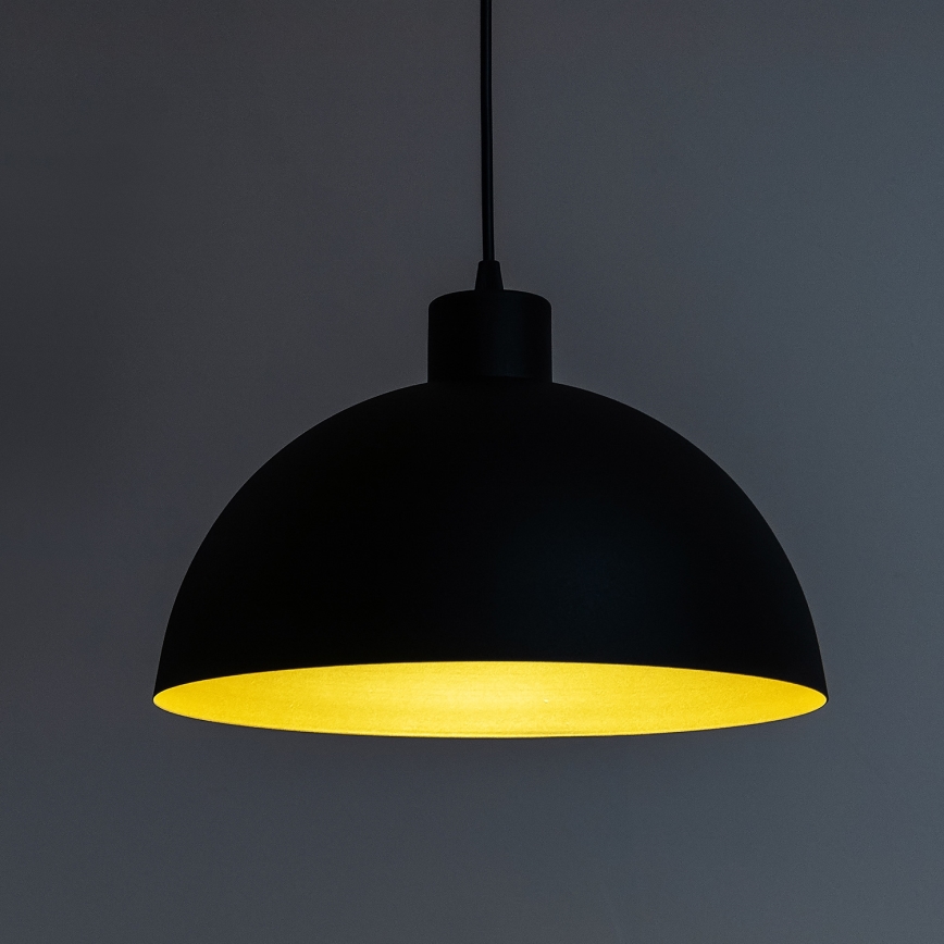 Viseči lestenec na kablu VESPER 1xE27/15W/230 premer 18 cm črna/zlata