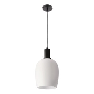Viseči lestenec na kablu WOLKEN 1xE27/40W/230V bela/črna